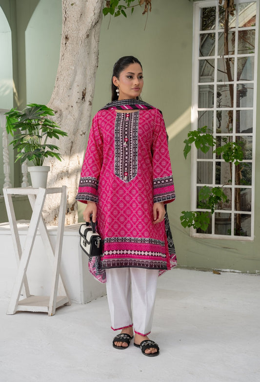 0000604-Safa stitched Rangoli lawn suit