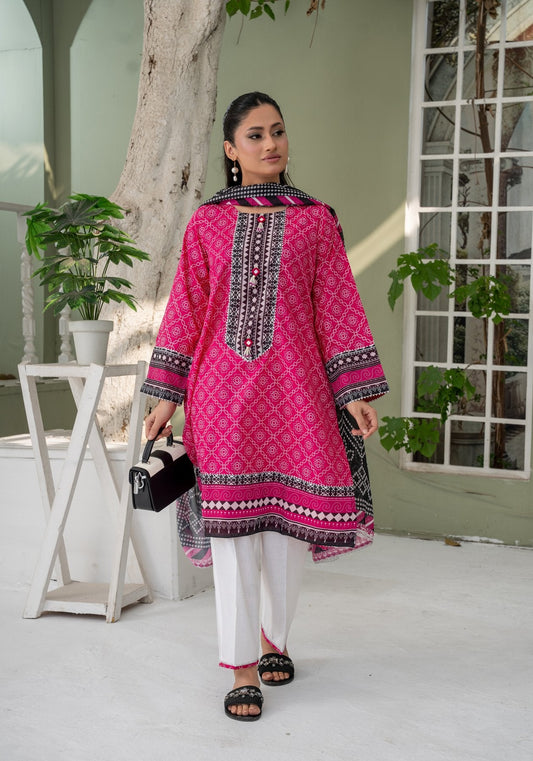 0000604-Safa stitched Rangoli lawn suit