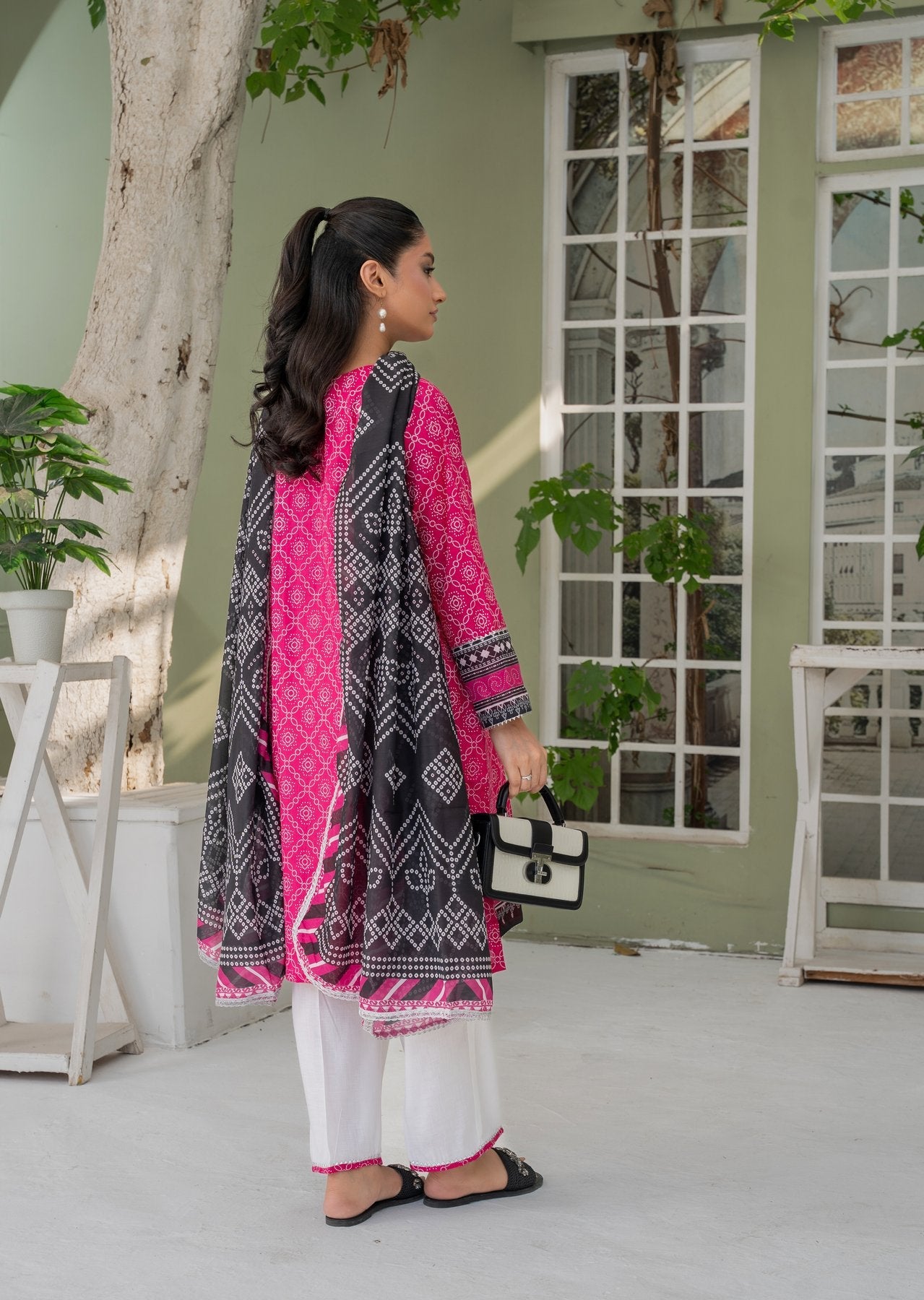 0000604-Safa stitched Rangoli lawn suit