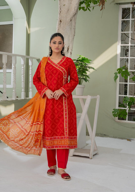 0000606-Urwa stitched Rangoli lawn suit